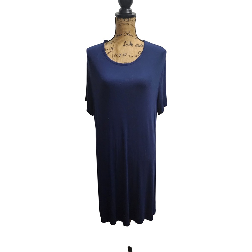 Cozy‎ Earth Womens Dress Medium M Blue Premium Bamboo Loungewear Casual Comfy